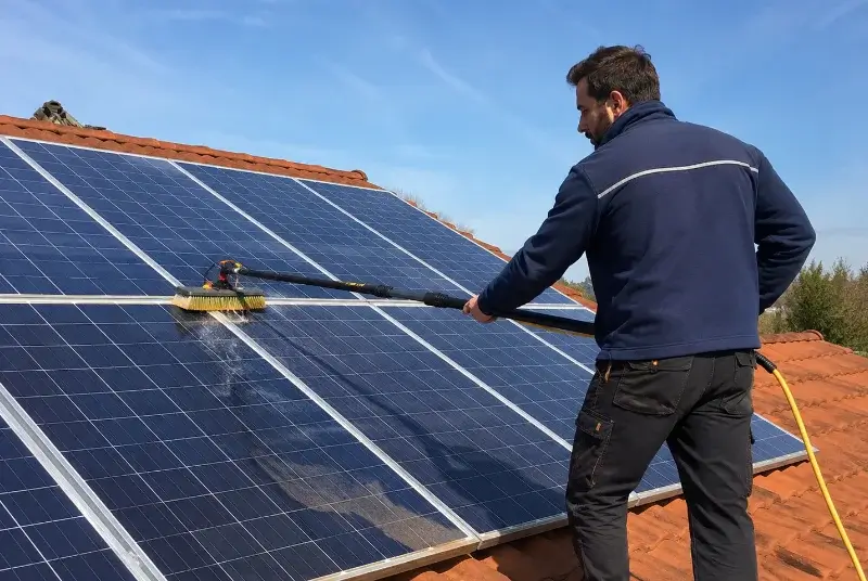 Nettoyage et entretien de panneaux solaires à Ronno